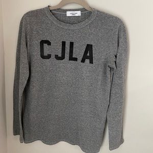 Carly Jean Los Angeles Gray Basic LS tee